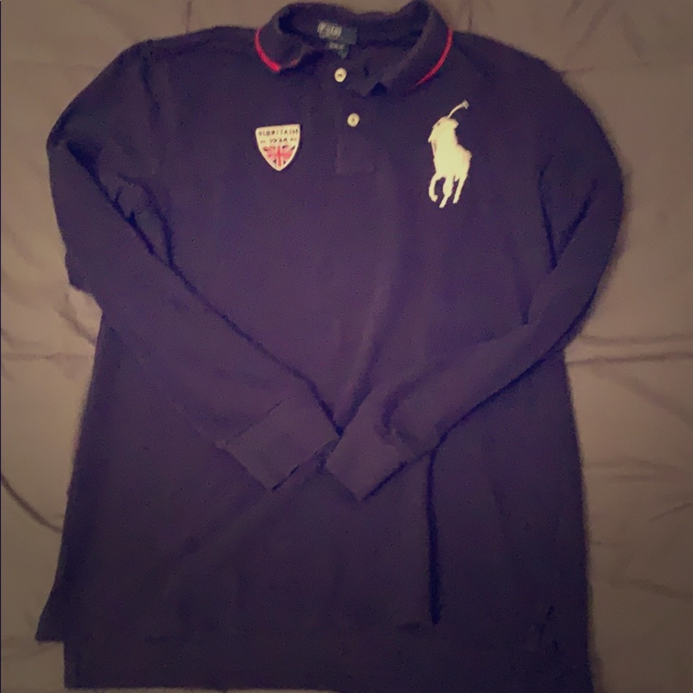 POLO by Ralph Lauren LS Oversized logo polo, XL